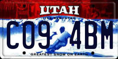 UT license plate C094BM