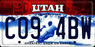 UT license plate C094BW