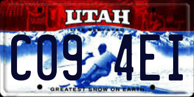 UT license plate C094EI