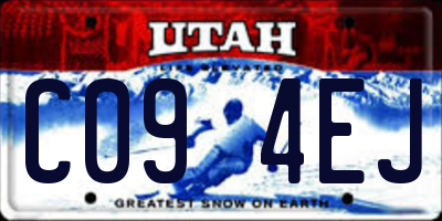 UT license plate C094EJ