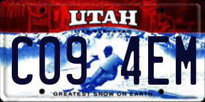 UT license plate C094EM