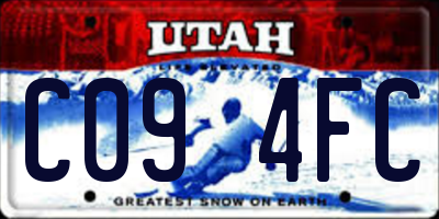 UT license plate C094FC