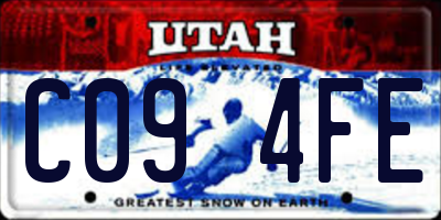 UT license plate C094FE