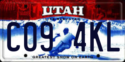 UT license plate C094KL