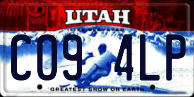 UT license plate C094LP