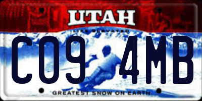 UT license plate C094MB