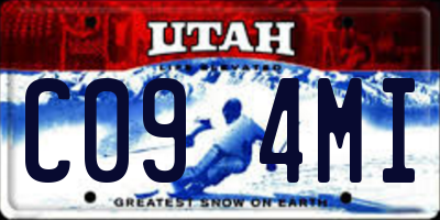 UT license plate C094MI