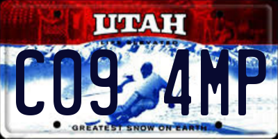 UT license plate C094MP