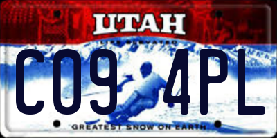 UT license plate C094PL