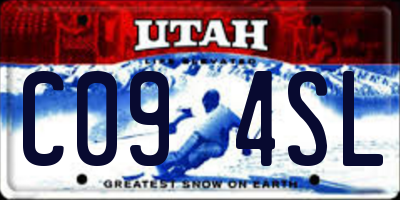 UT license plate C094SL