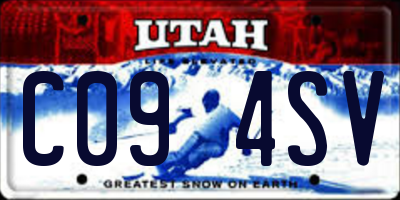 UT license plate C094SV