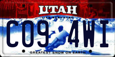 UT license plate C094WI