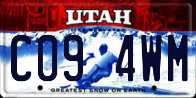 UT license plate C094WM