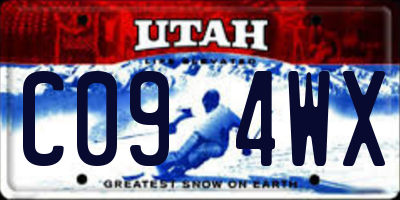 UT license plate C094WX