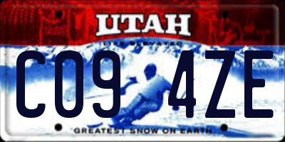 UT license plate C094ZE