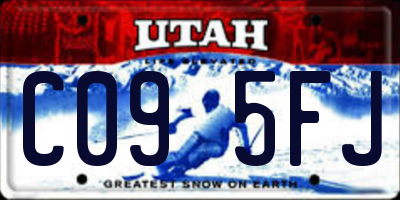 UT license plate C095FJ