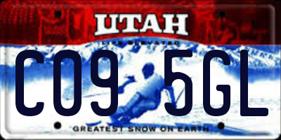 UT license plate C095GL