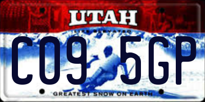 UT license plate C095GP