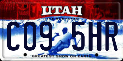 UT license plate C095HR