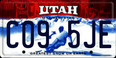 UT license plate C095JE