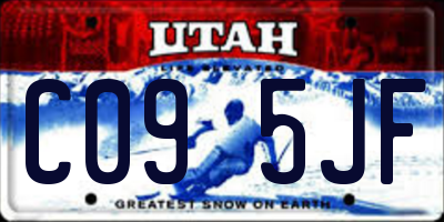 UT license plate C095JF