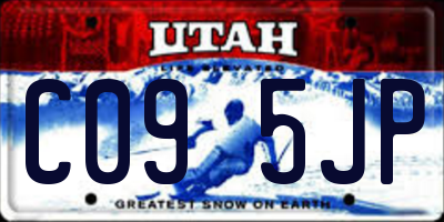 UT license plate C095JP