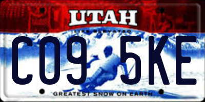 UT license plate C095KE
