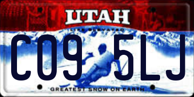 UT license plate C095LJ