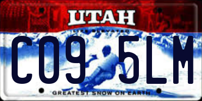 UT license plate C095LM