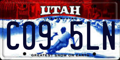 UT license plate C095LN