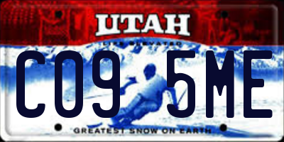 UT license plate C095ME