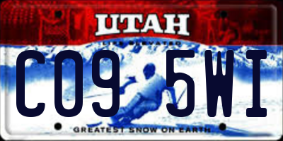 UT license plate C095WI