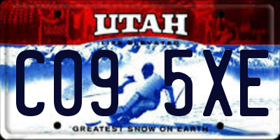 UT license plate C095XE