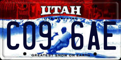 UT license plate C096AE