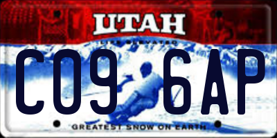 UT license plate C096AP