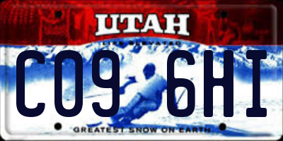 UT license plate C096HI