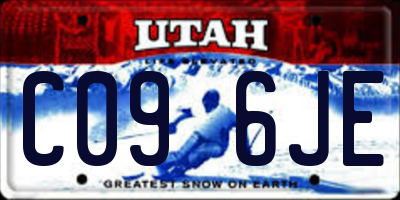 UT license plate C096JE