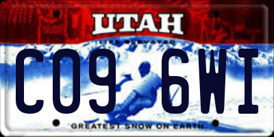 UT license plate C096WI