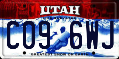 UT license plate C096WJ