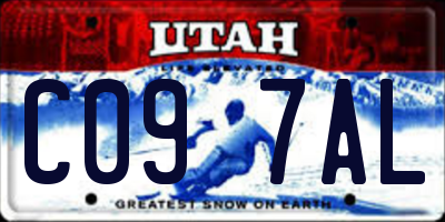UT license plate C097AL
