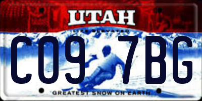 UT license plate C097BG
