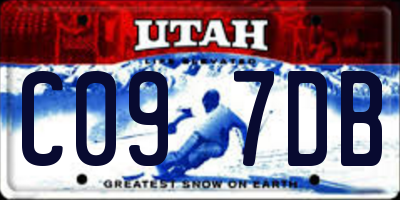 UT license plate C097DB
