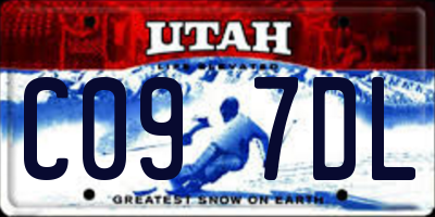 UT license plate C097DL