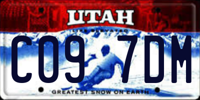 UT license plate C097DM
