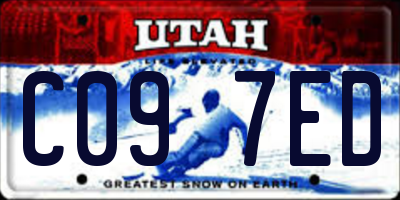UT license plate C097ED