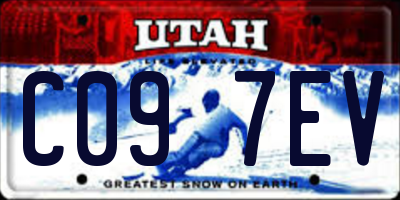 UT license plate C097EV
