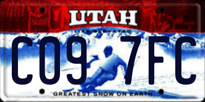 UT license plate C097FC
