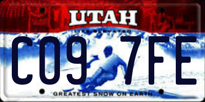UT license plate C097FE