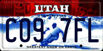 UT license plate C097FL
