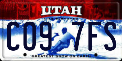 UT license plate C097FS